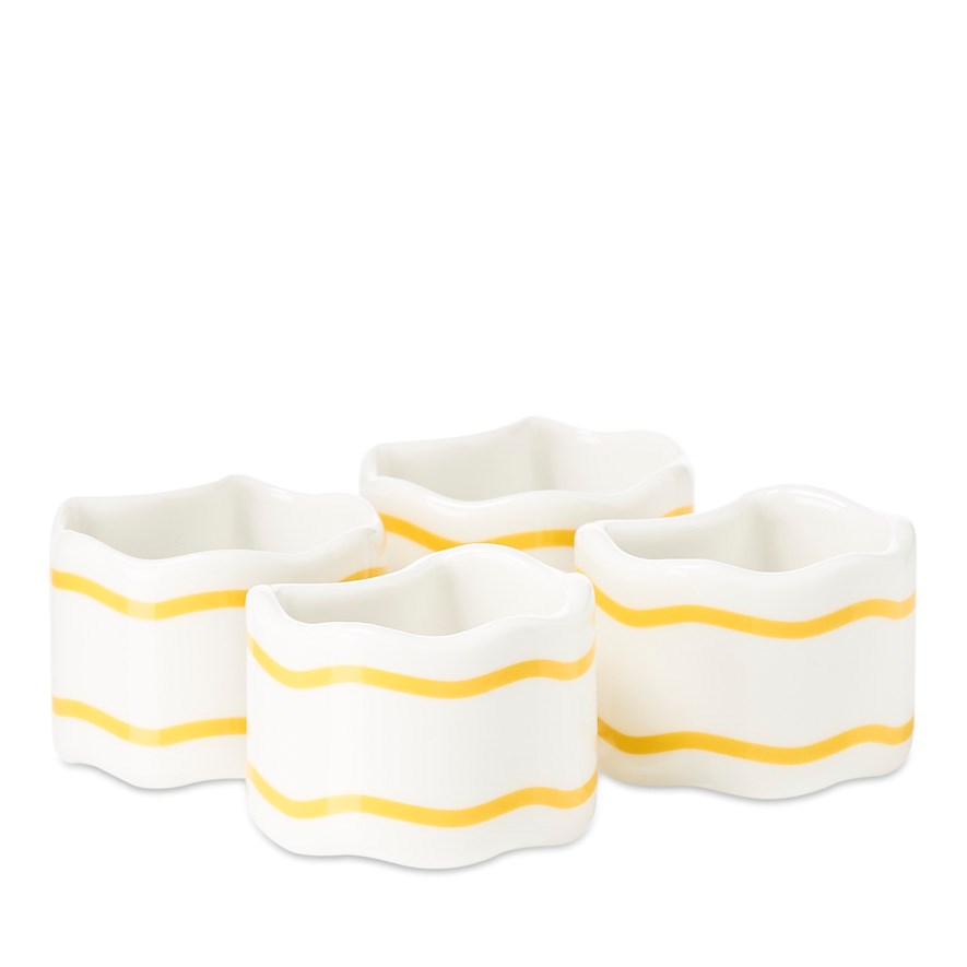 Sadie Mustard Napkin Rings Pack of 4 Adairs