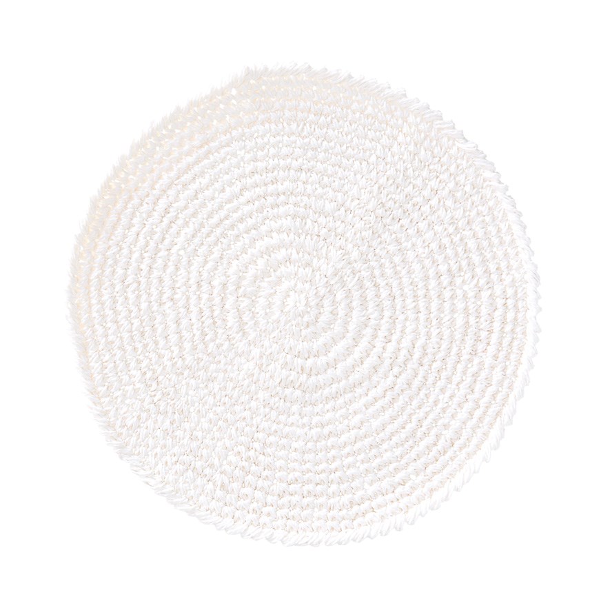 Crochet White Placemats Pack of 2 Adairs