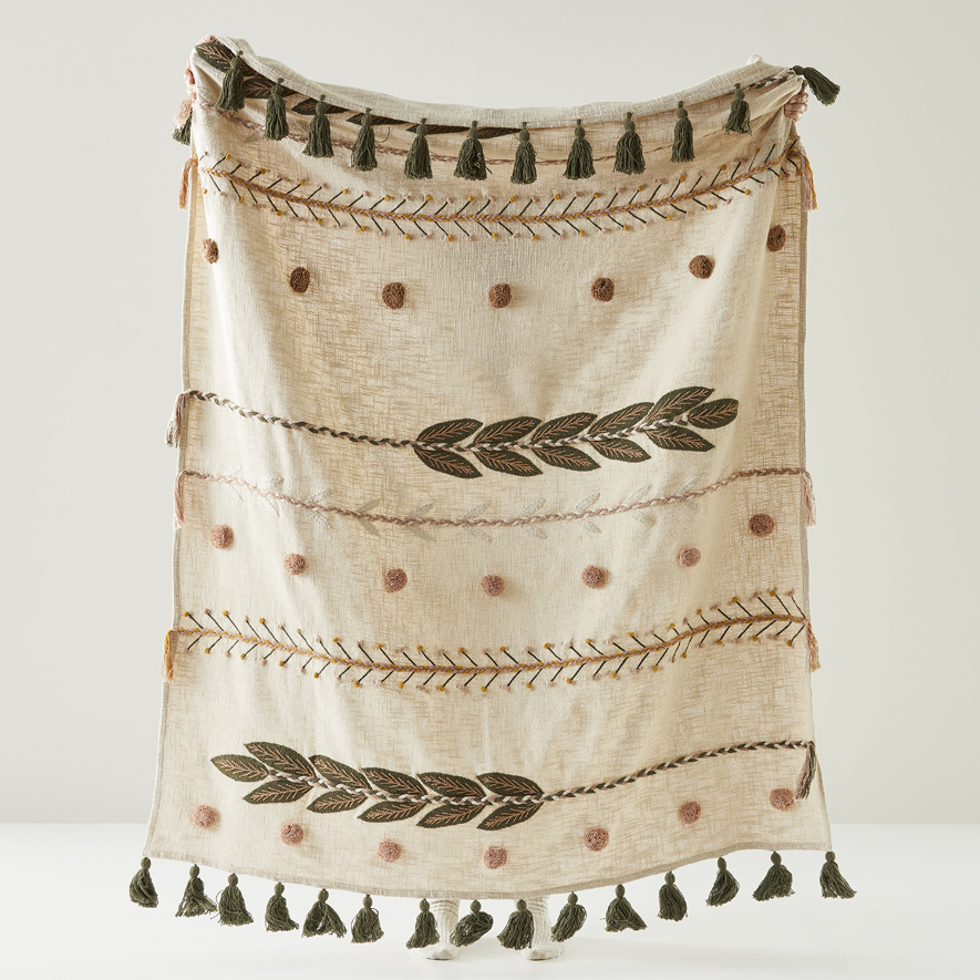 Roma Green Throw Adairs