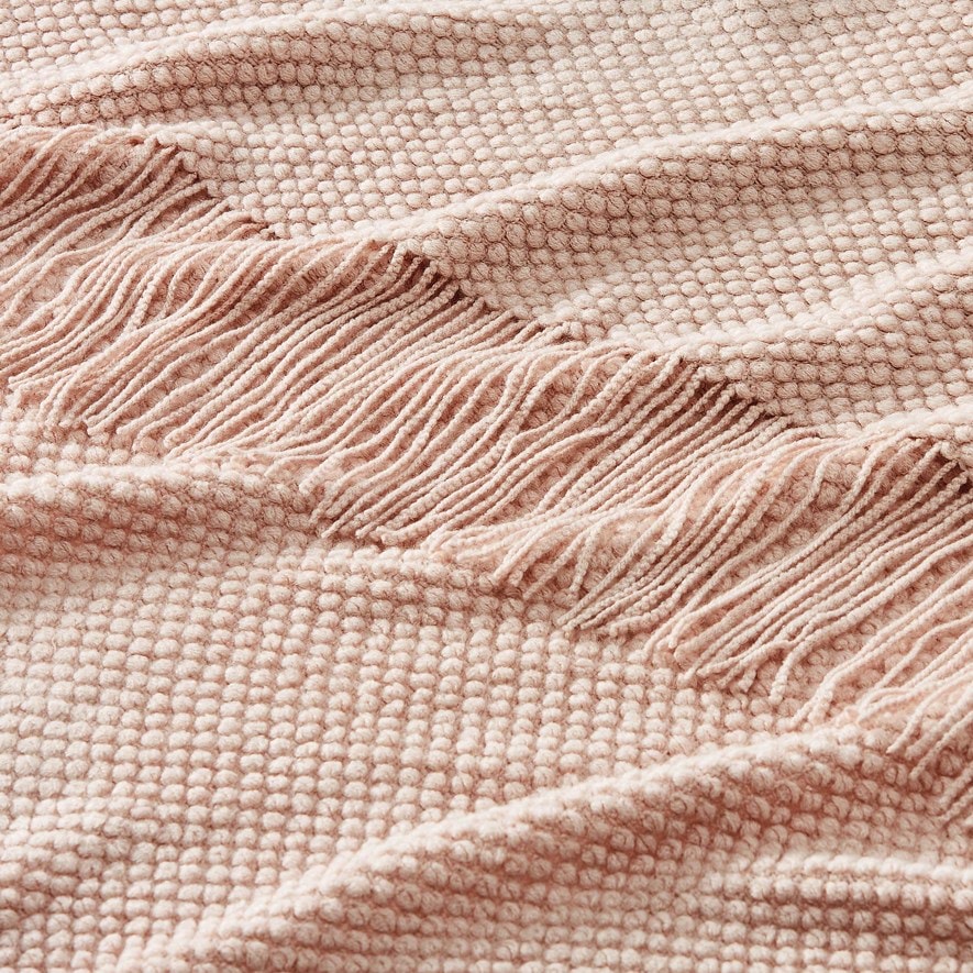 Hartford Dusty Pink Throw Adairs