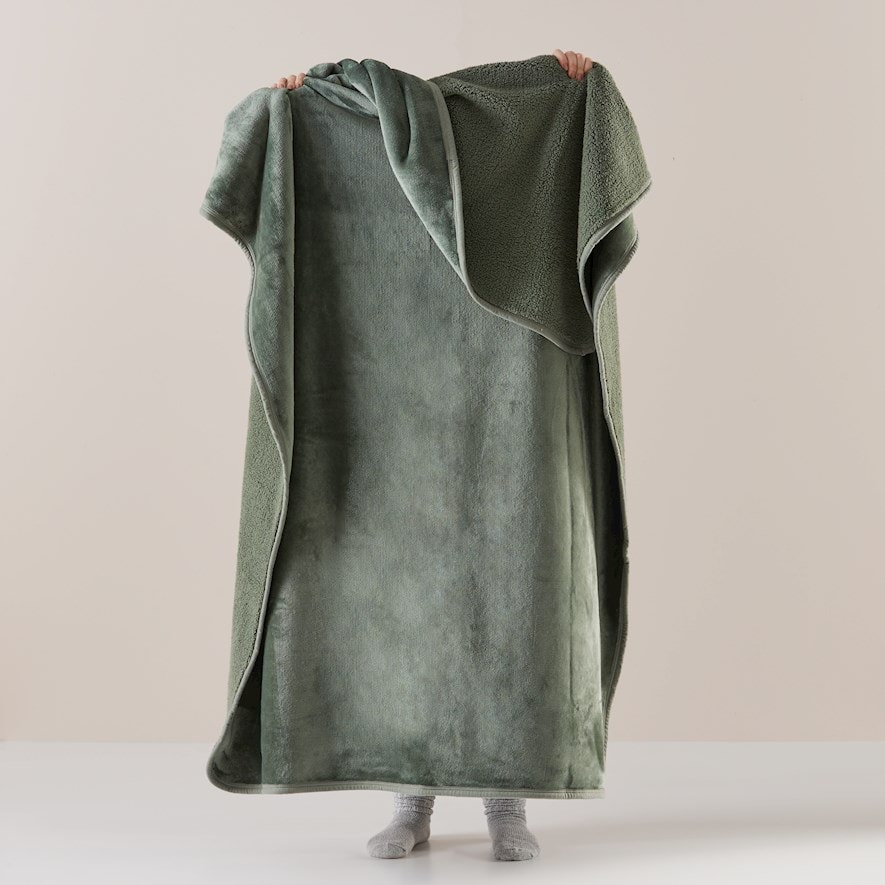 Sherpa Sage Throw Adairs