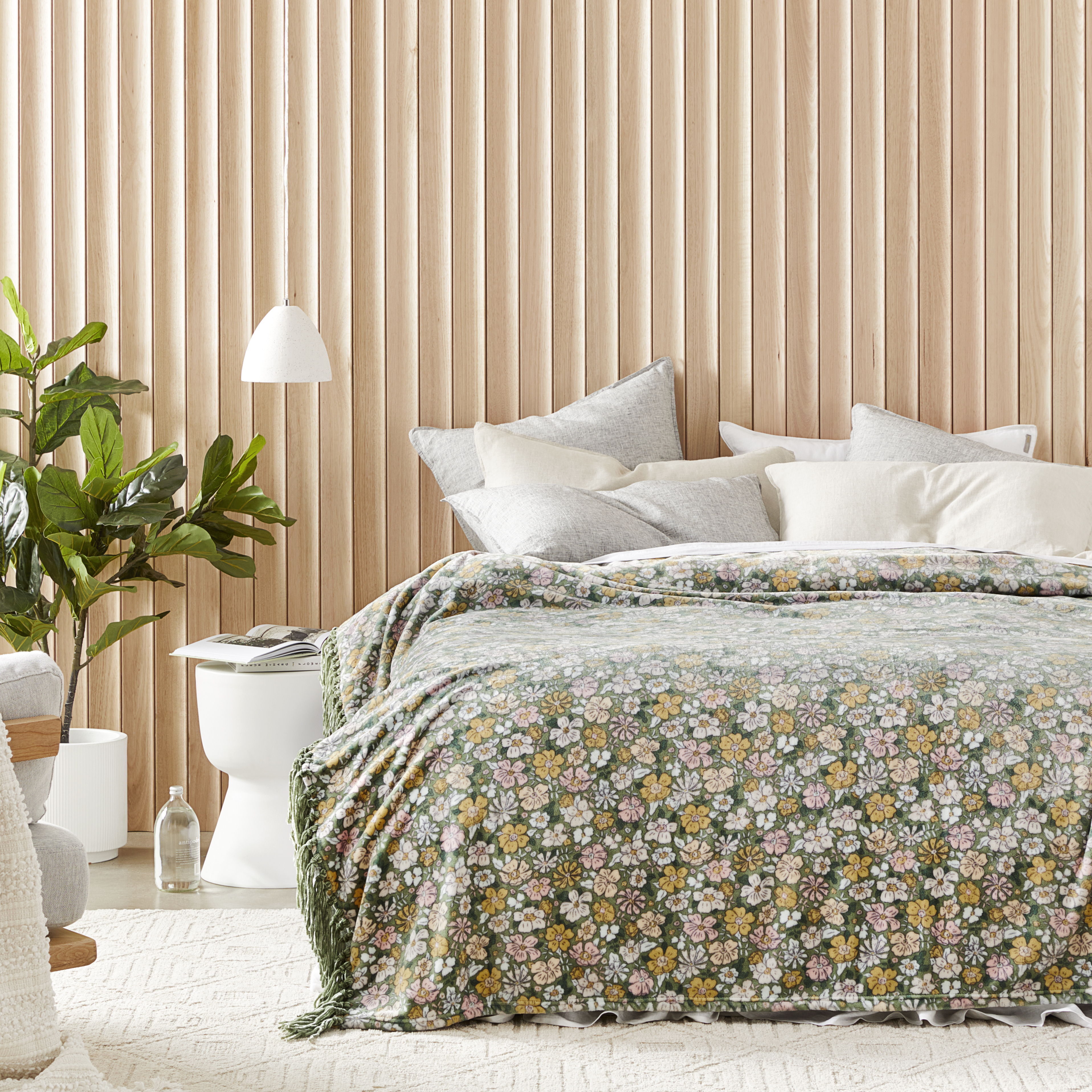 Supersoft Garden Floral Blanket Homewares Adairs