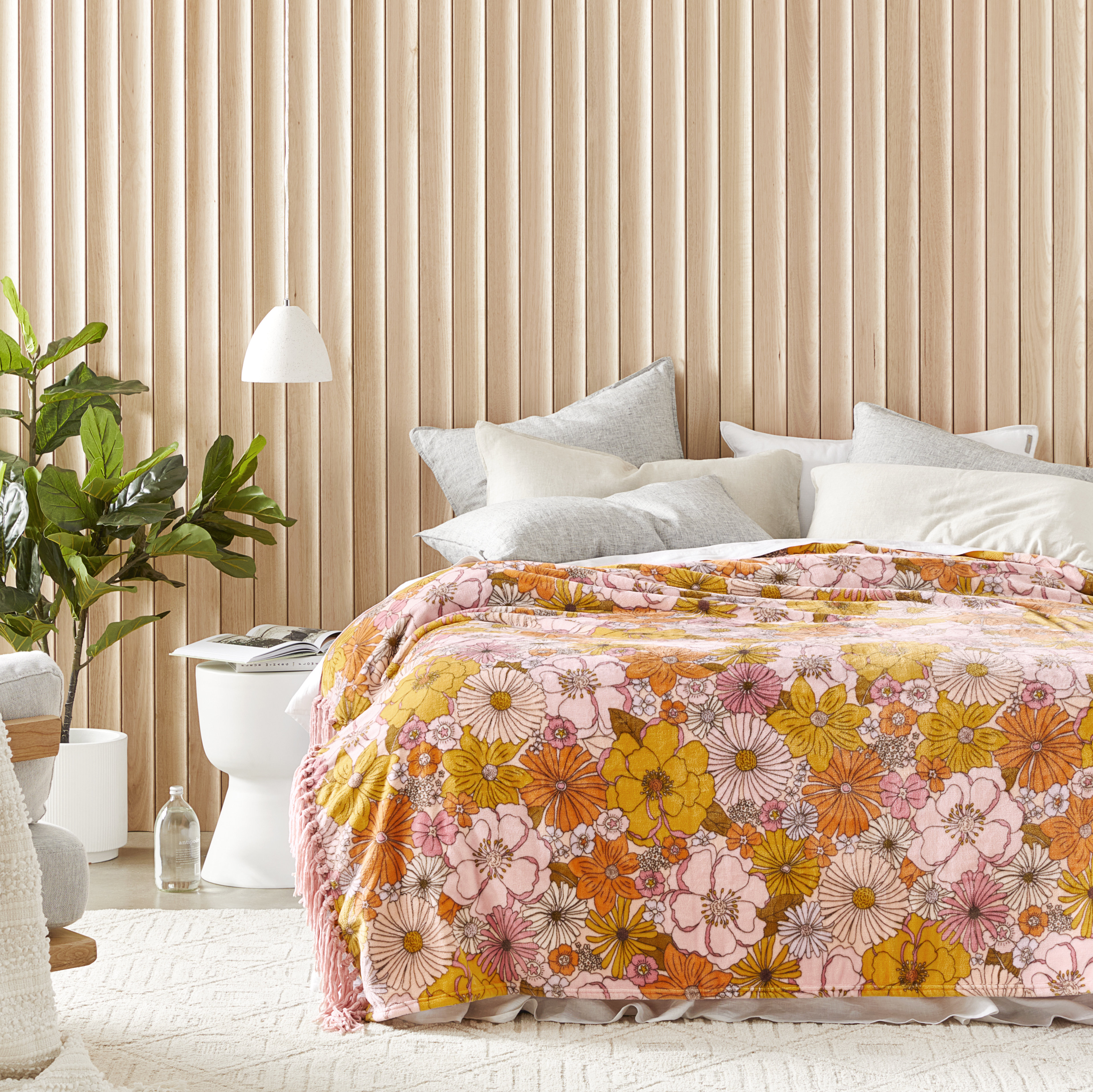 Supersoft Peggy Floral Blanket Adairs