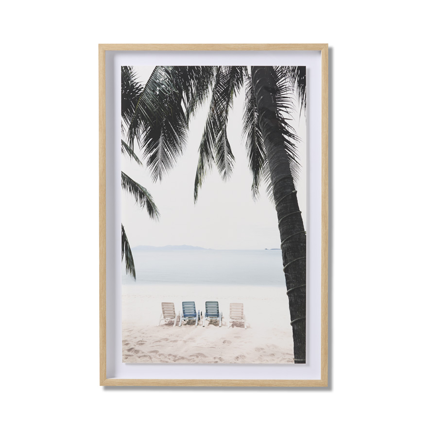 Island Framed Beach Chairs Wall Art Adairs