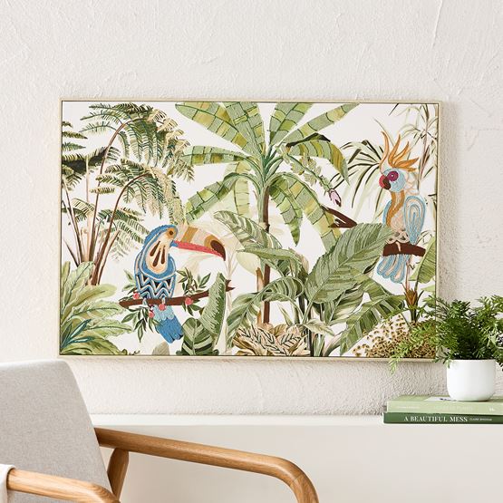 Jungle Blue Toucan Canvas