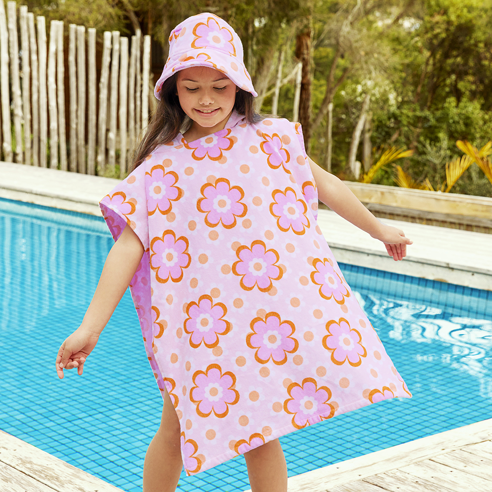 Adairs Kids Daisy Dreams Kids Hooded Towel Adairs