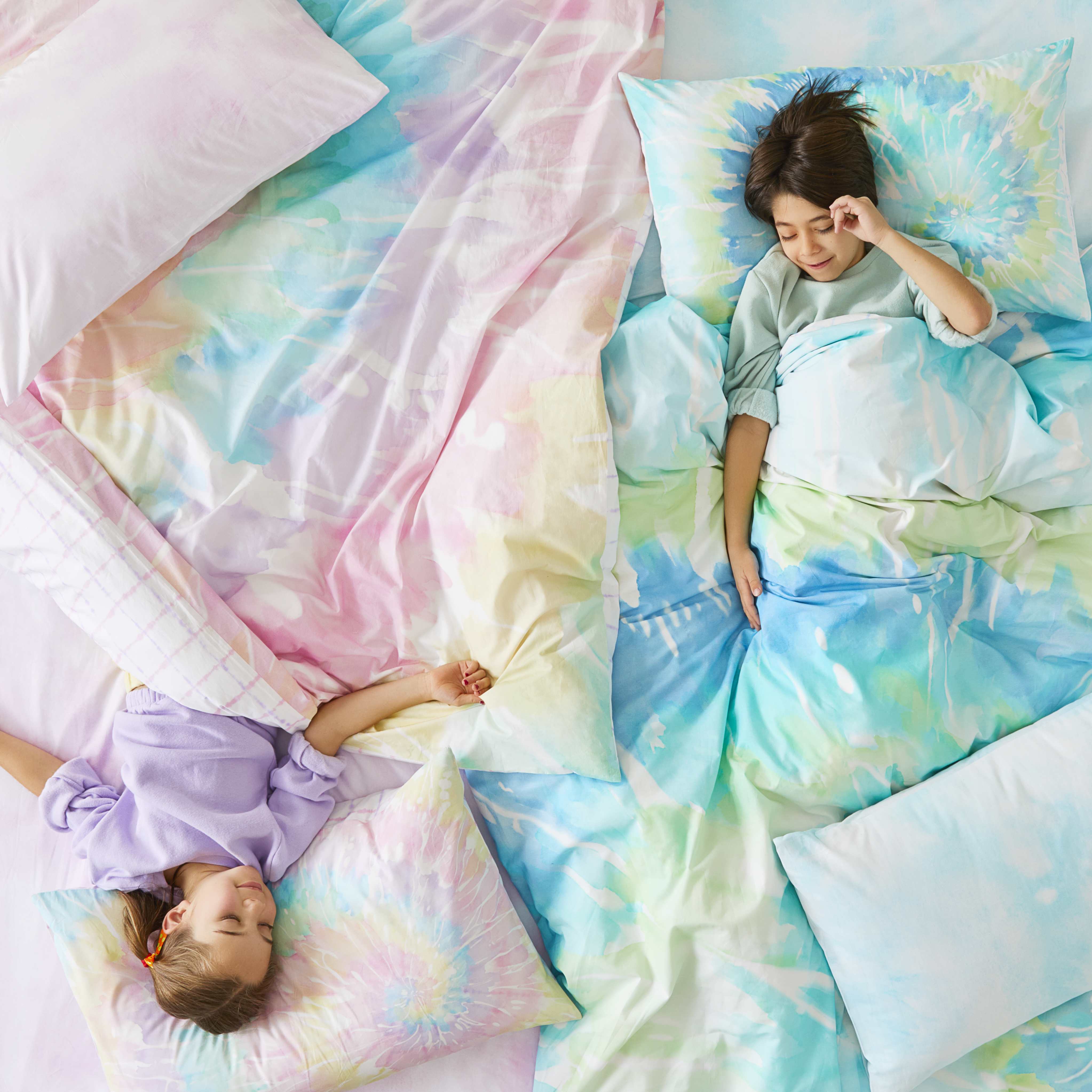 Adairs Kids Ziggy Tie Dye Marine Quilt Cover Set Adairs