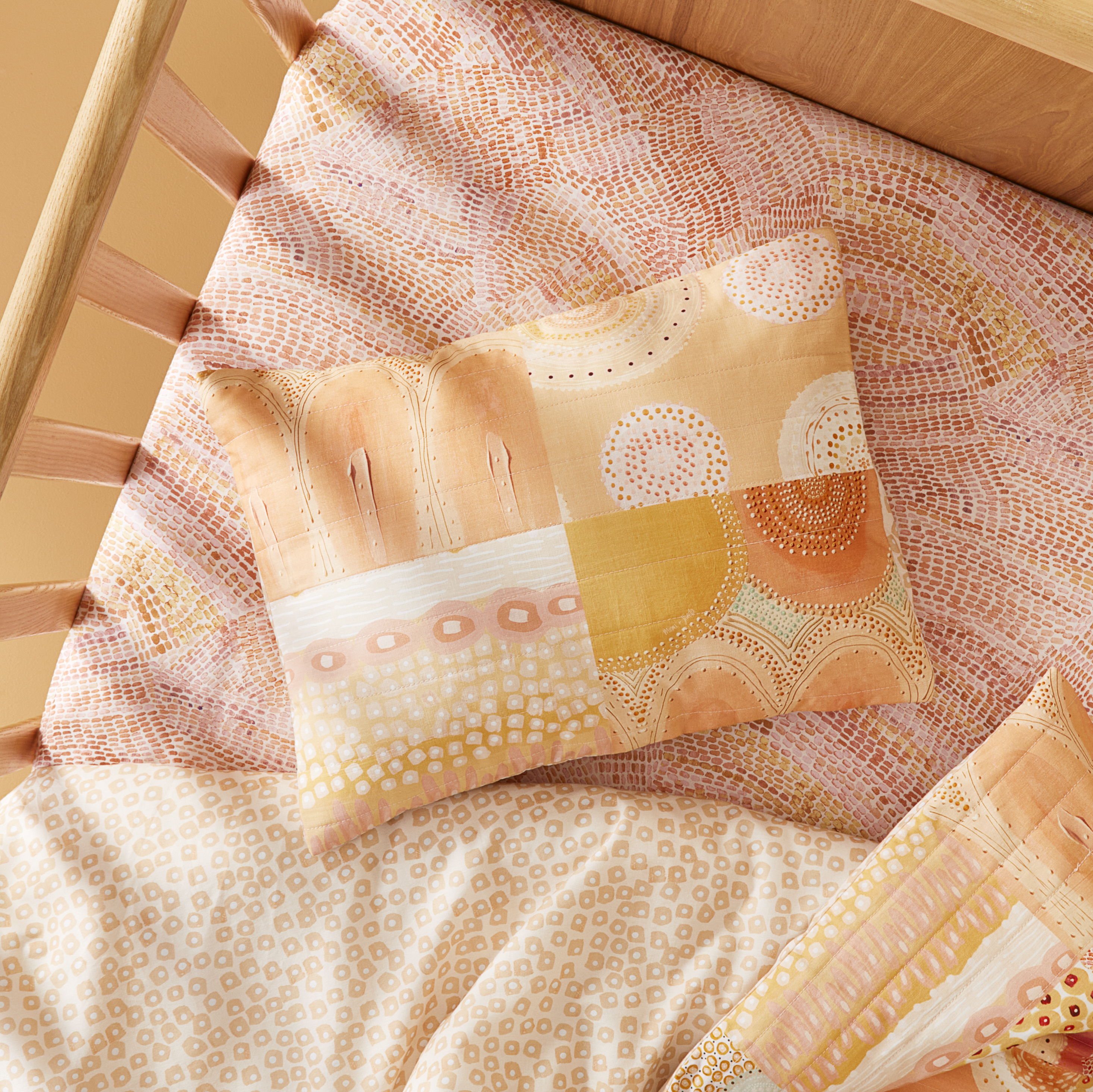 Adairs Baby Miimi + Jiinda Jinda & Gagu Quilted Cot Quilt Cover Adairs