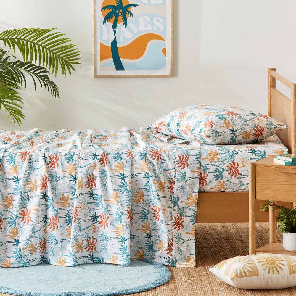 Adairs Kids Palm Paradise Sheet Set Adairs