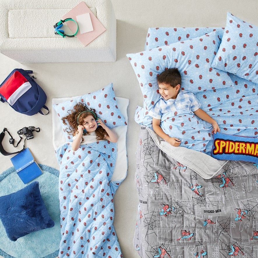 Kids Sleeping Bag Marvel Spiderman Kids Faux Fur Slumber Bag