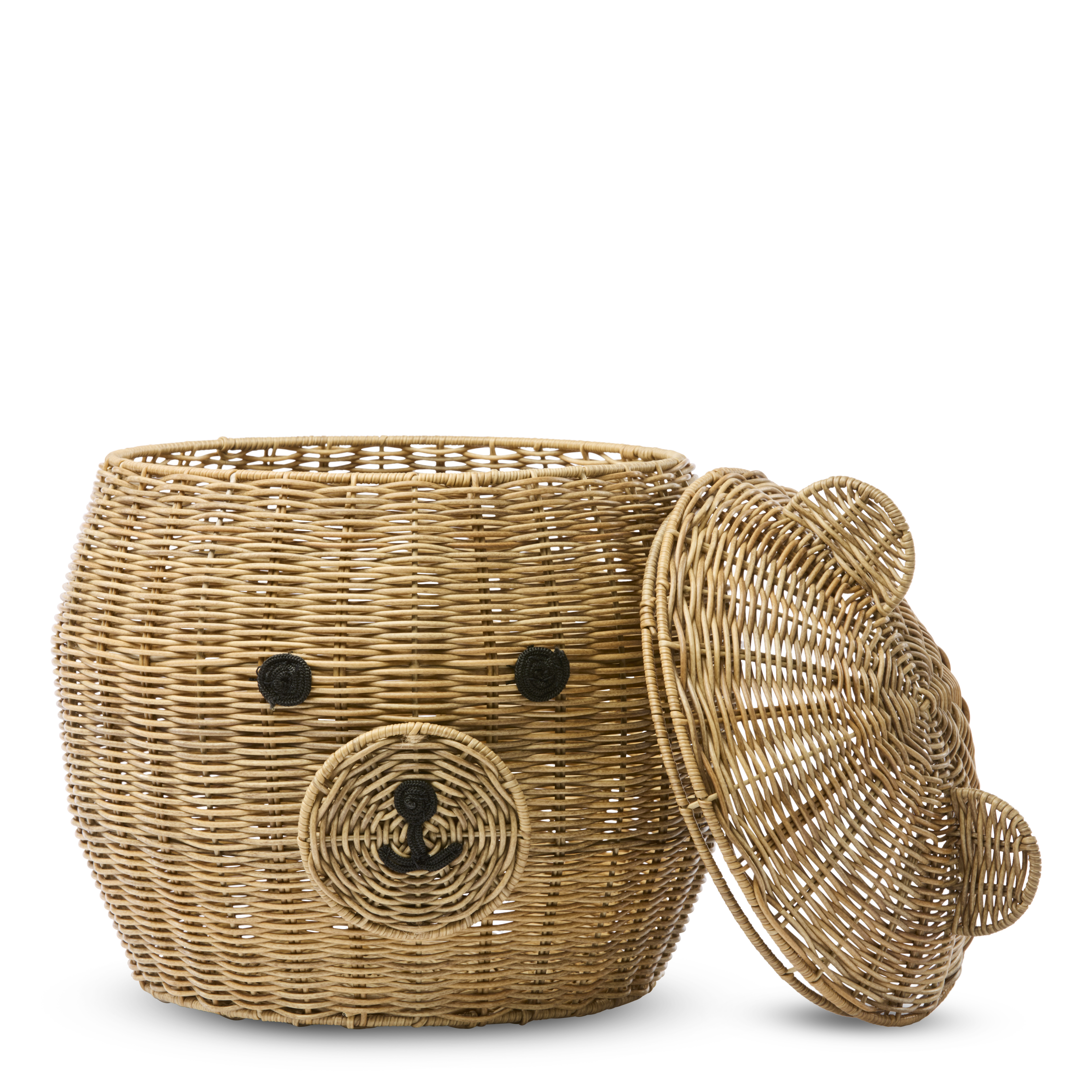 Adairs Kids Kids Bear Natural Storage Basket Kids Storage Adairs