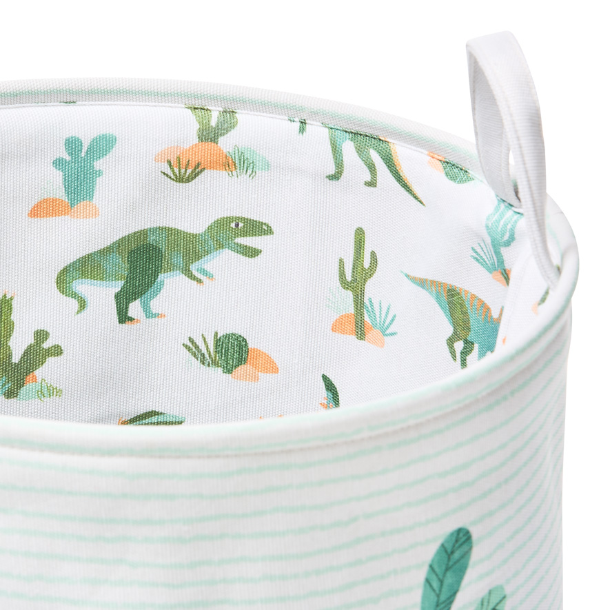 Adairs Kids Dino Safari Printed Basket Adairs