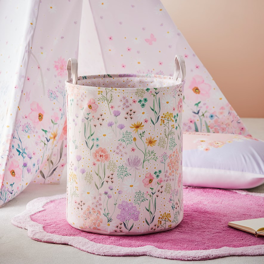 Adairs Kids Sasha's Garden Printed Basket Adairs