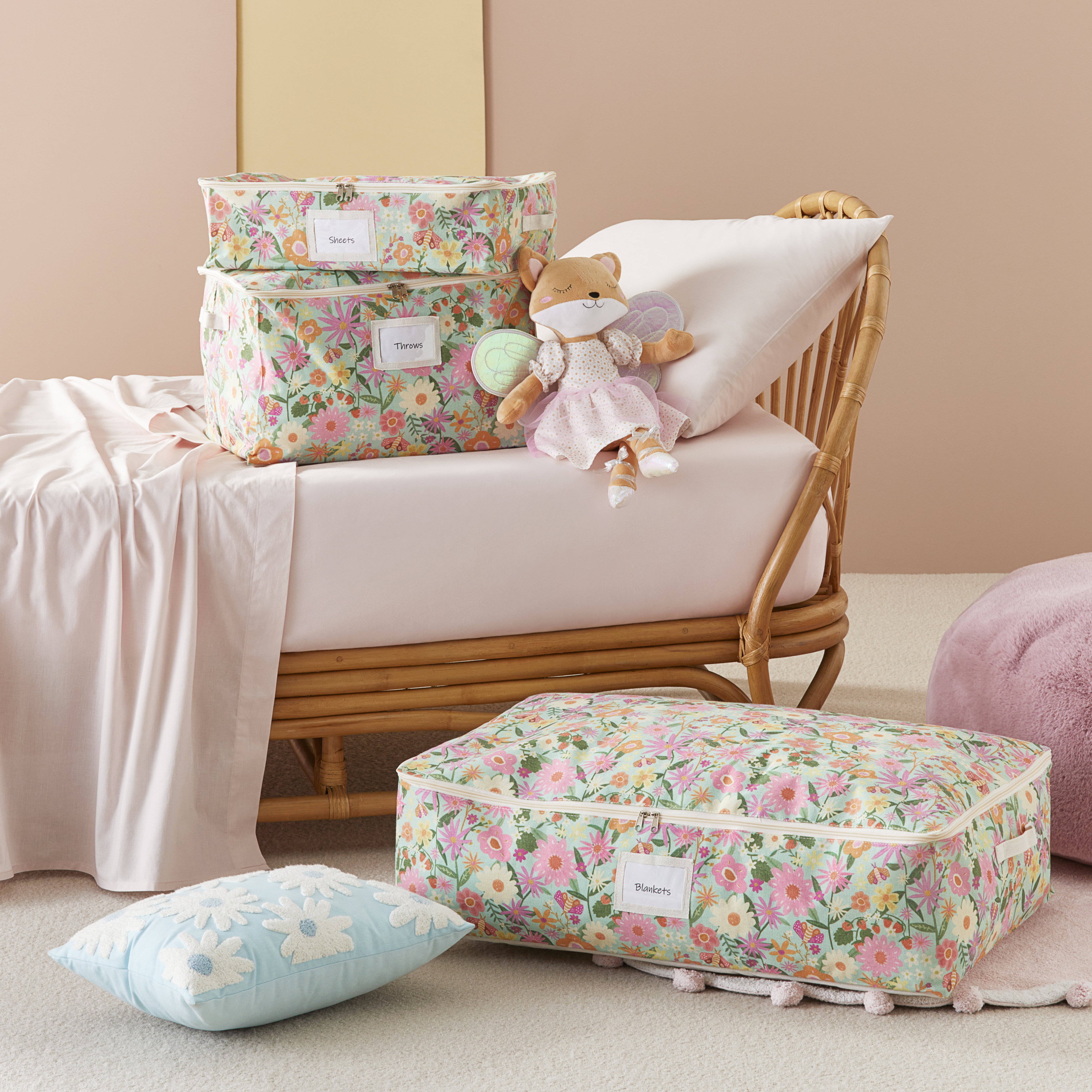 Adairs Kids Spring Garden Storage Bag Collection Kids Storage