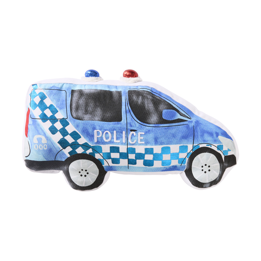Adairs Kids Police Vehicle Classic Cushion Adairs