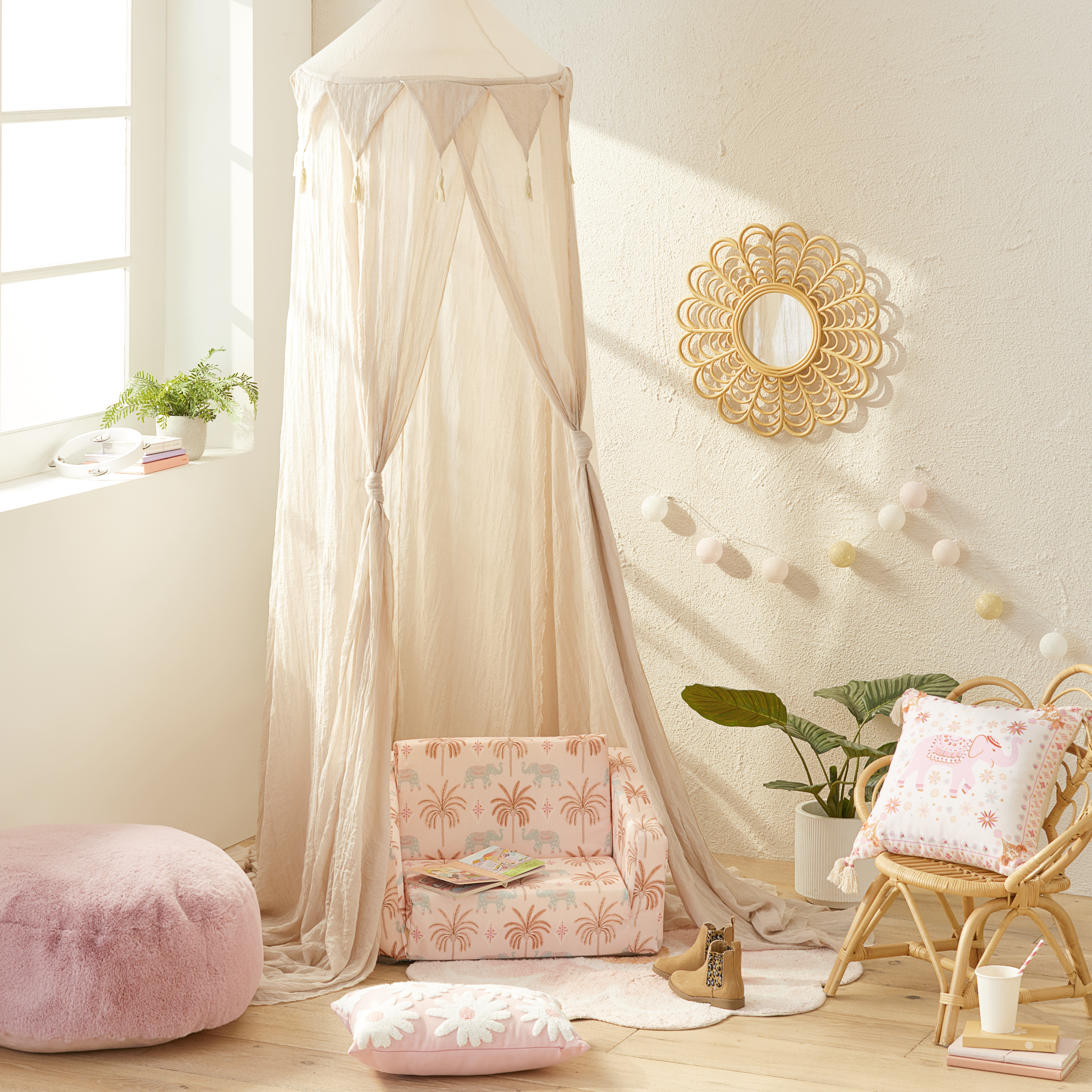 Pink online textured cushion