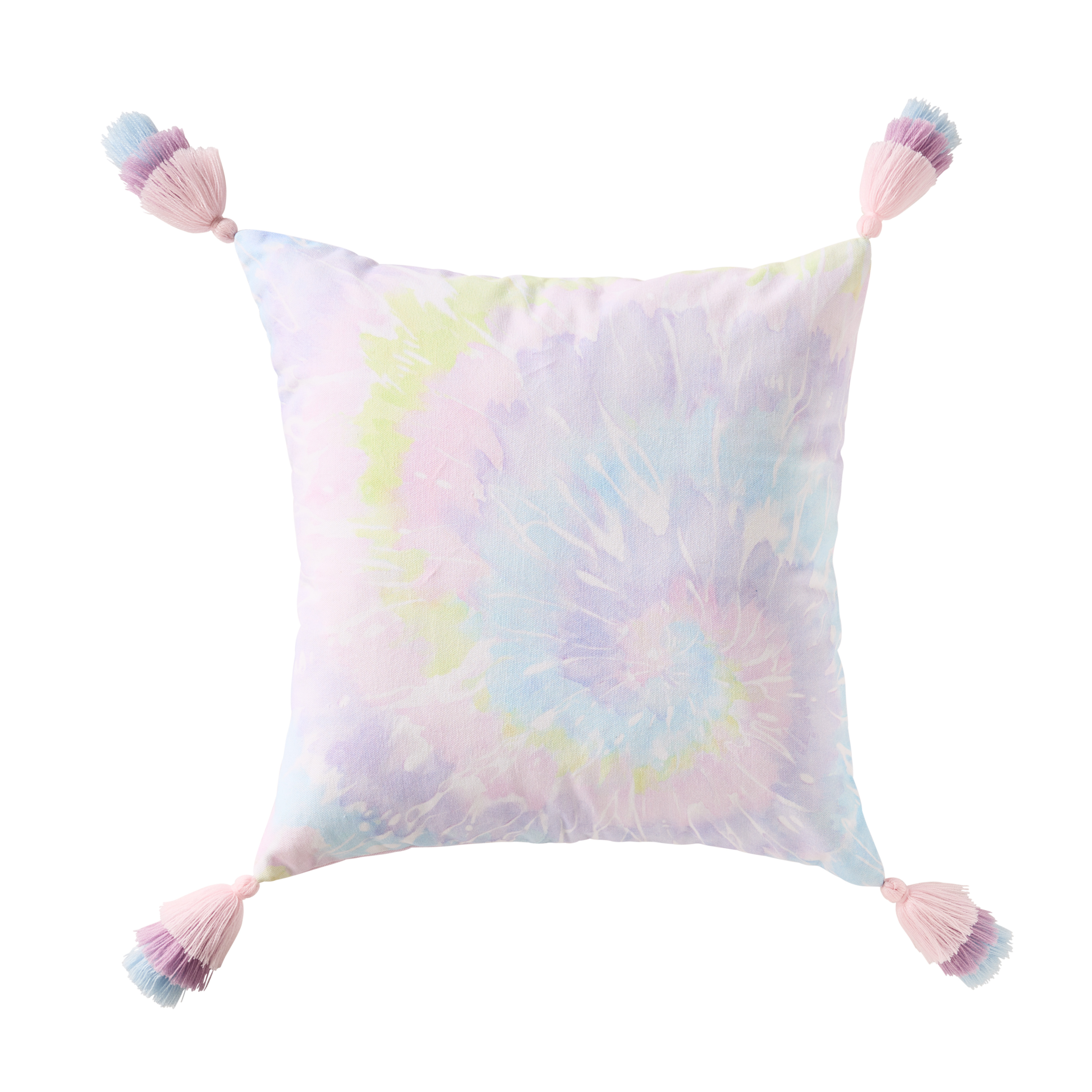 Adairs Kids Textured Cotton Rainbow Tie Dye Swirl Cushion Adairs