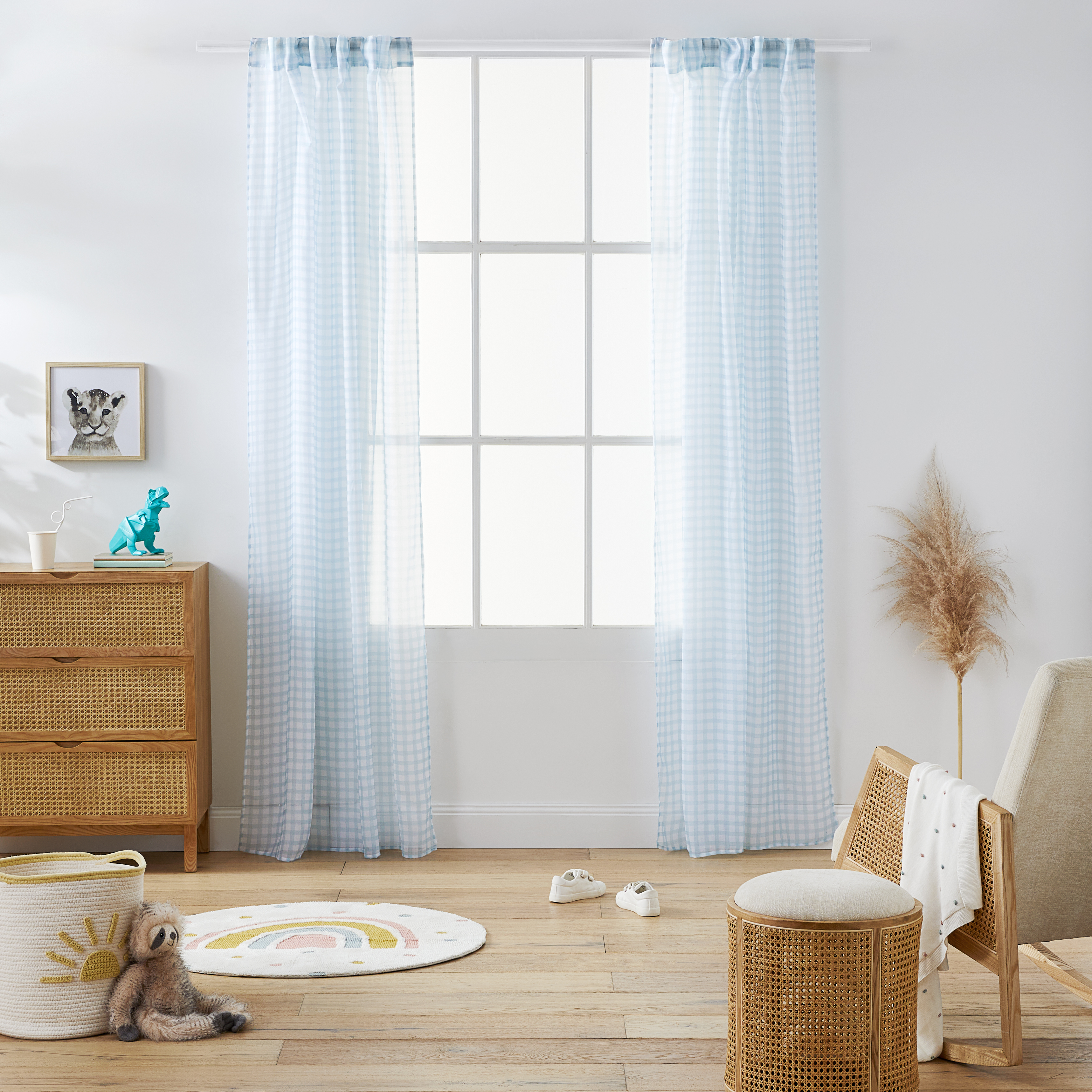 Gingham curtains outlet