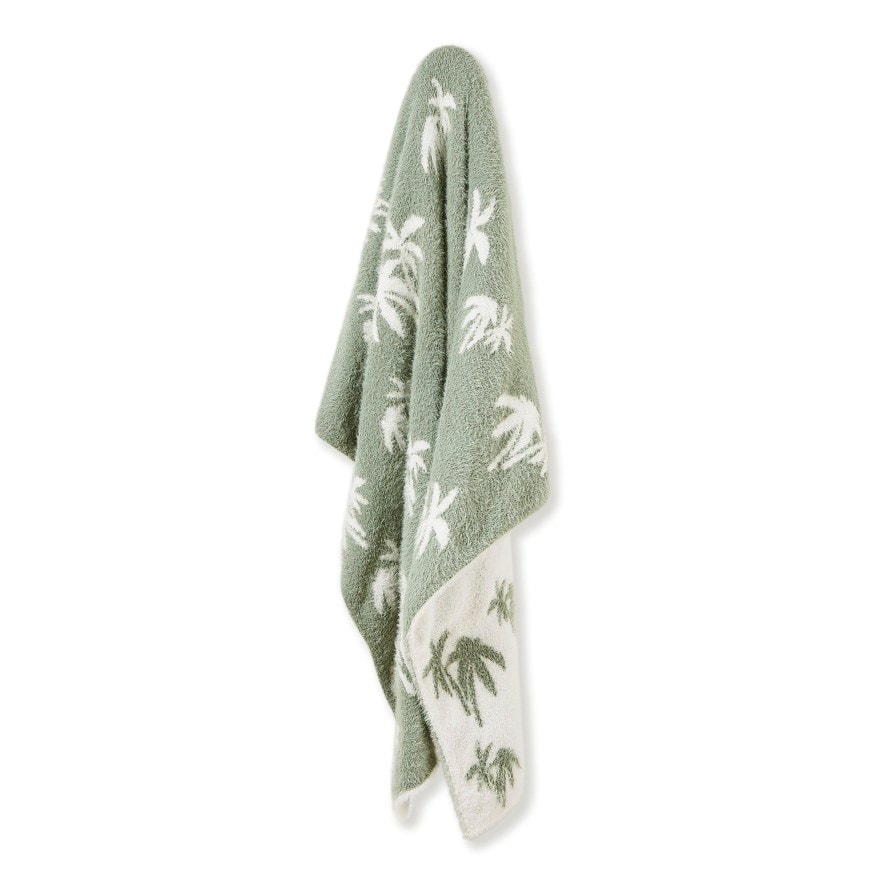 Adairs Kids Parker Sage Palm Throw Adairs