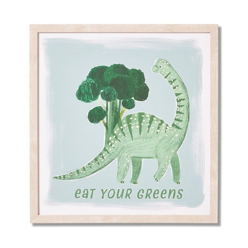 Eat Your Green Brontosaurus Wall Art