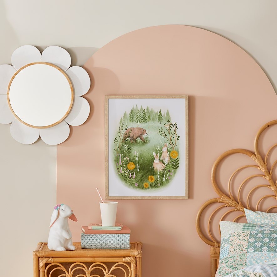 Adairs Kids Wild Flowers Friends Wall Art Adairs