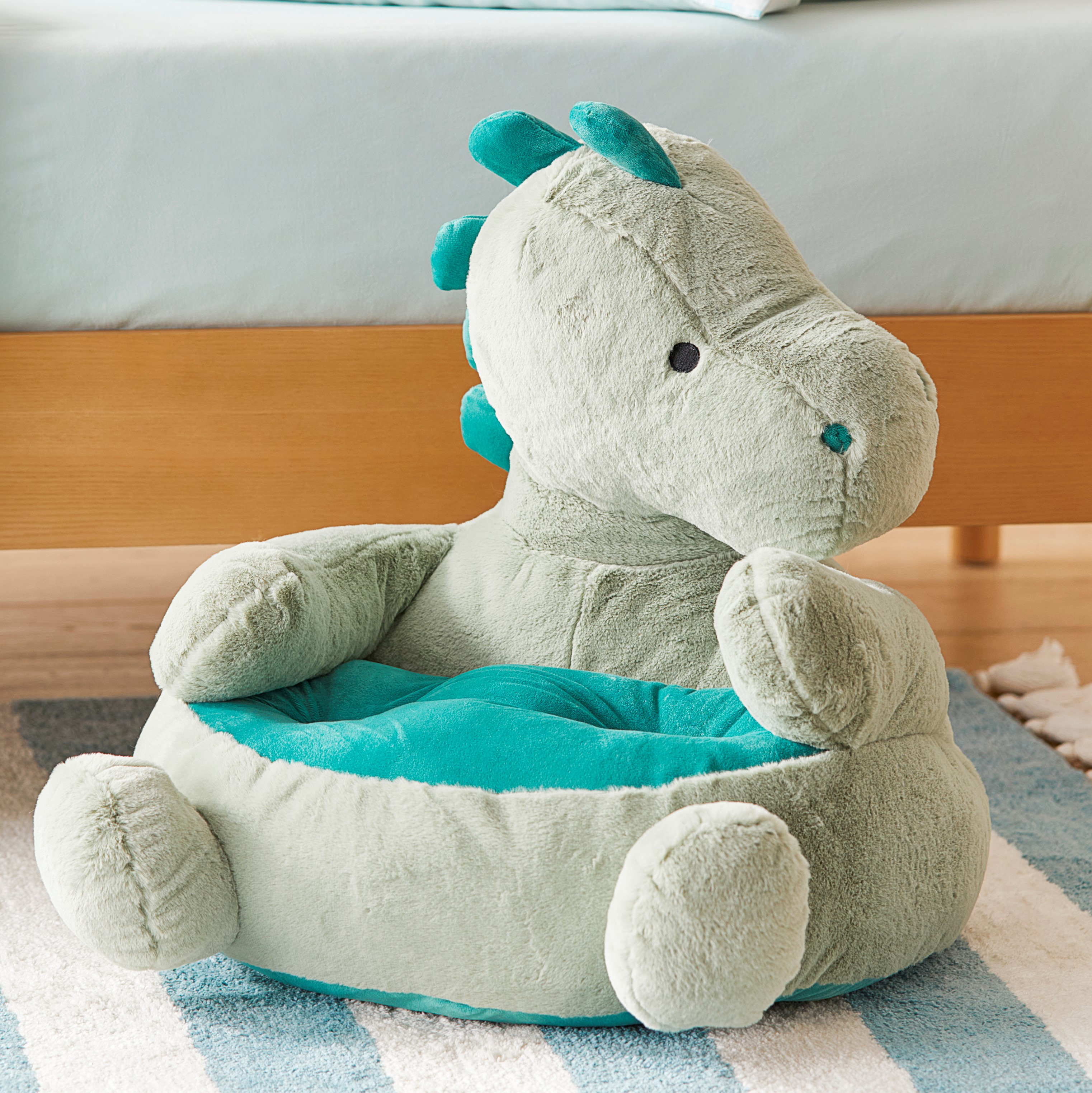 Adairs Kids Green T Rex Cuddle Chair Kids Furniture Adairs
