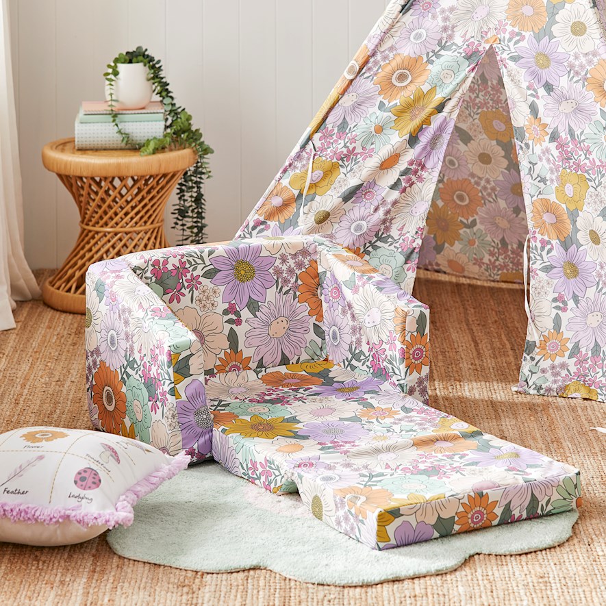 Adairs Kids Farrah Floral Flip Out Sofa Adairs