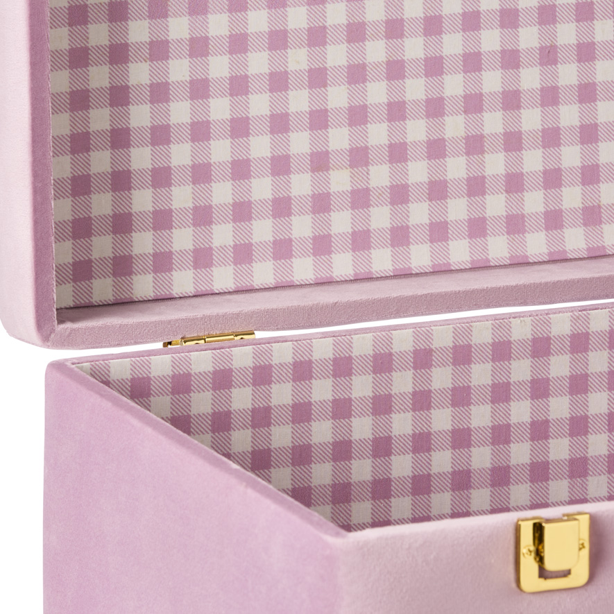 Adairs Kids Keepsake Lilac Gingham Suitcase Set of 2 Adairs