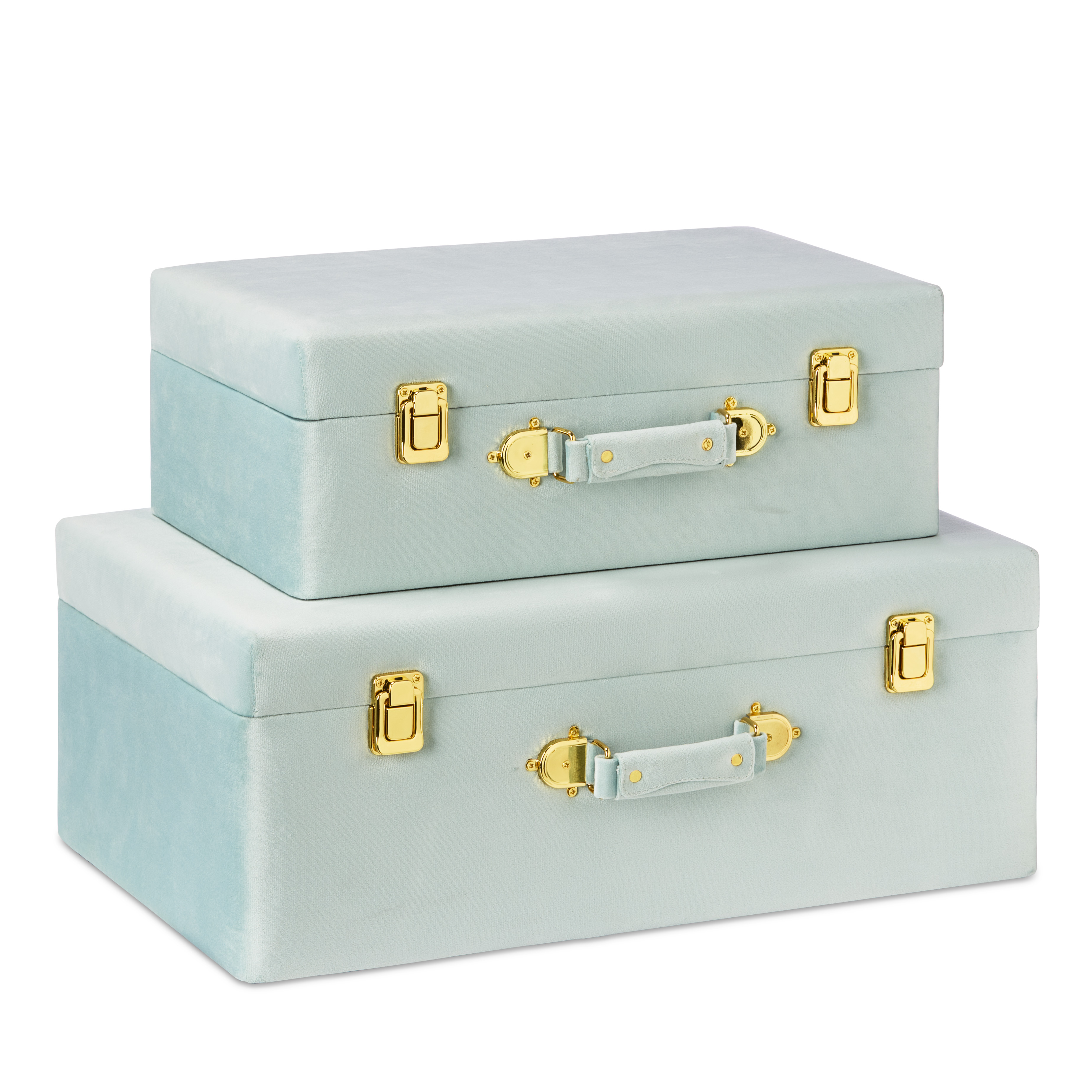 Adairs Kids Keepsake Sage Gingham Suitcase Set of 2 Adairs