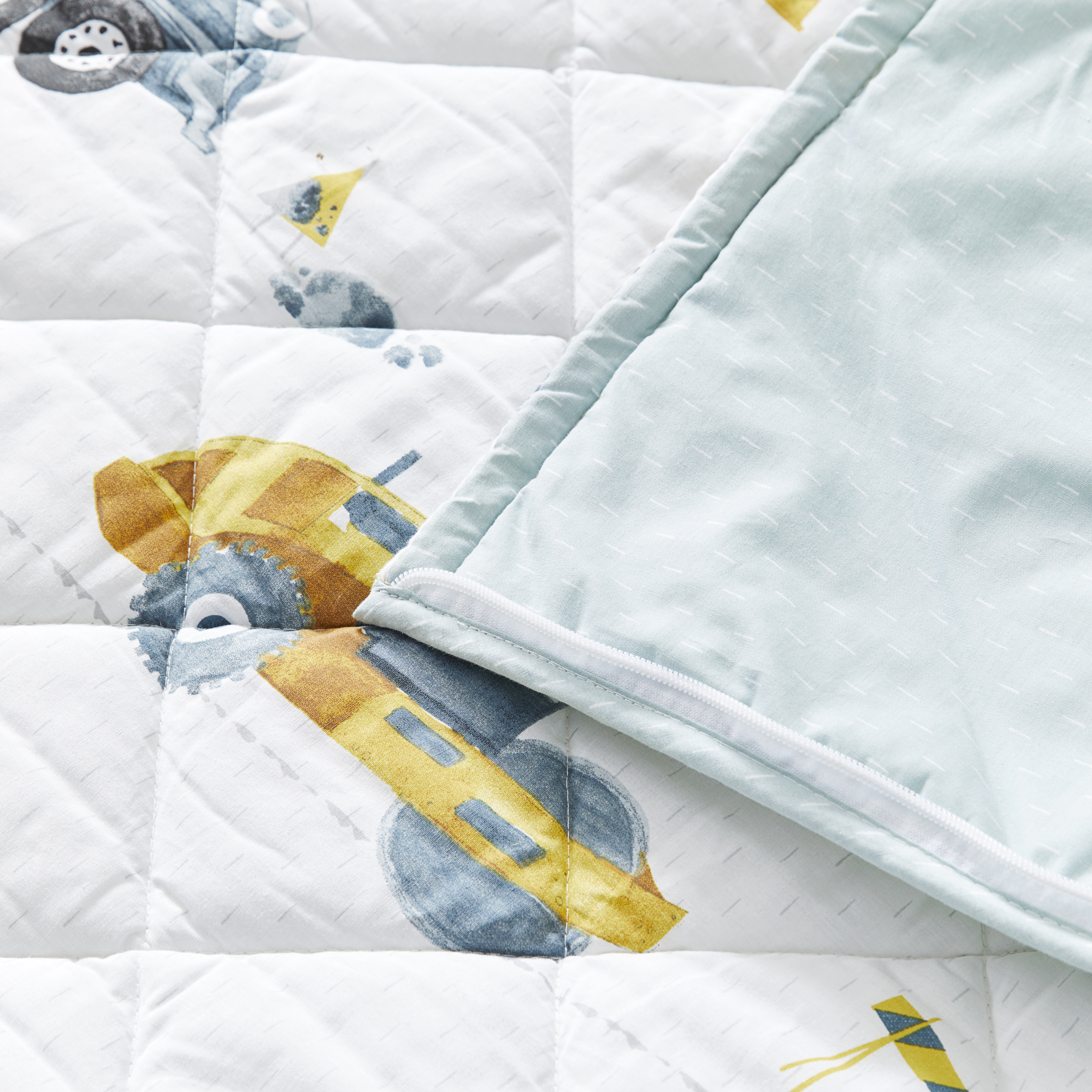 Adairs Kids Under Construction Blue Coordinating Sleeping Bag Adairs