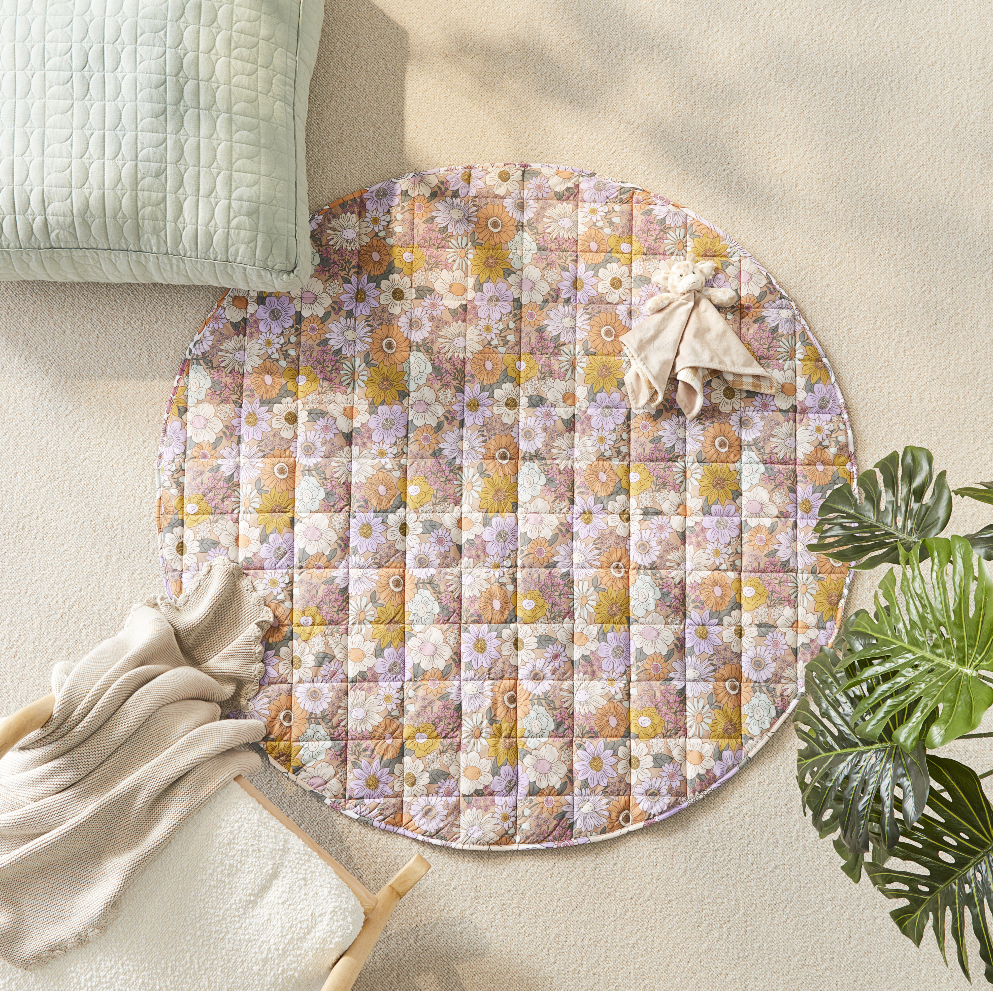 Floral baby play mat discount