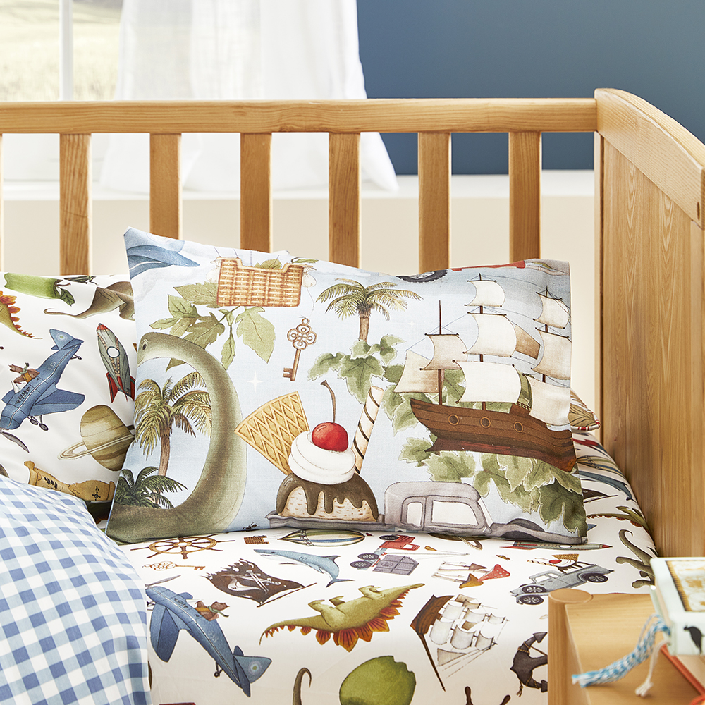 Adairs Kids Fleur Harris Adventureland Cot Quilt Cover Set Adairs