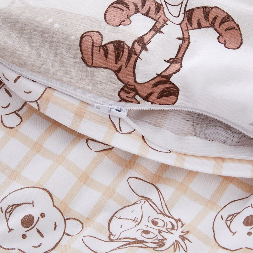 Adairs Kids Winnie the Pooh Adventure Awaits Natural Cot Quilt