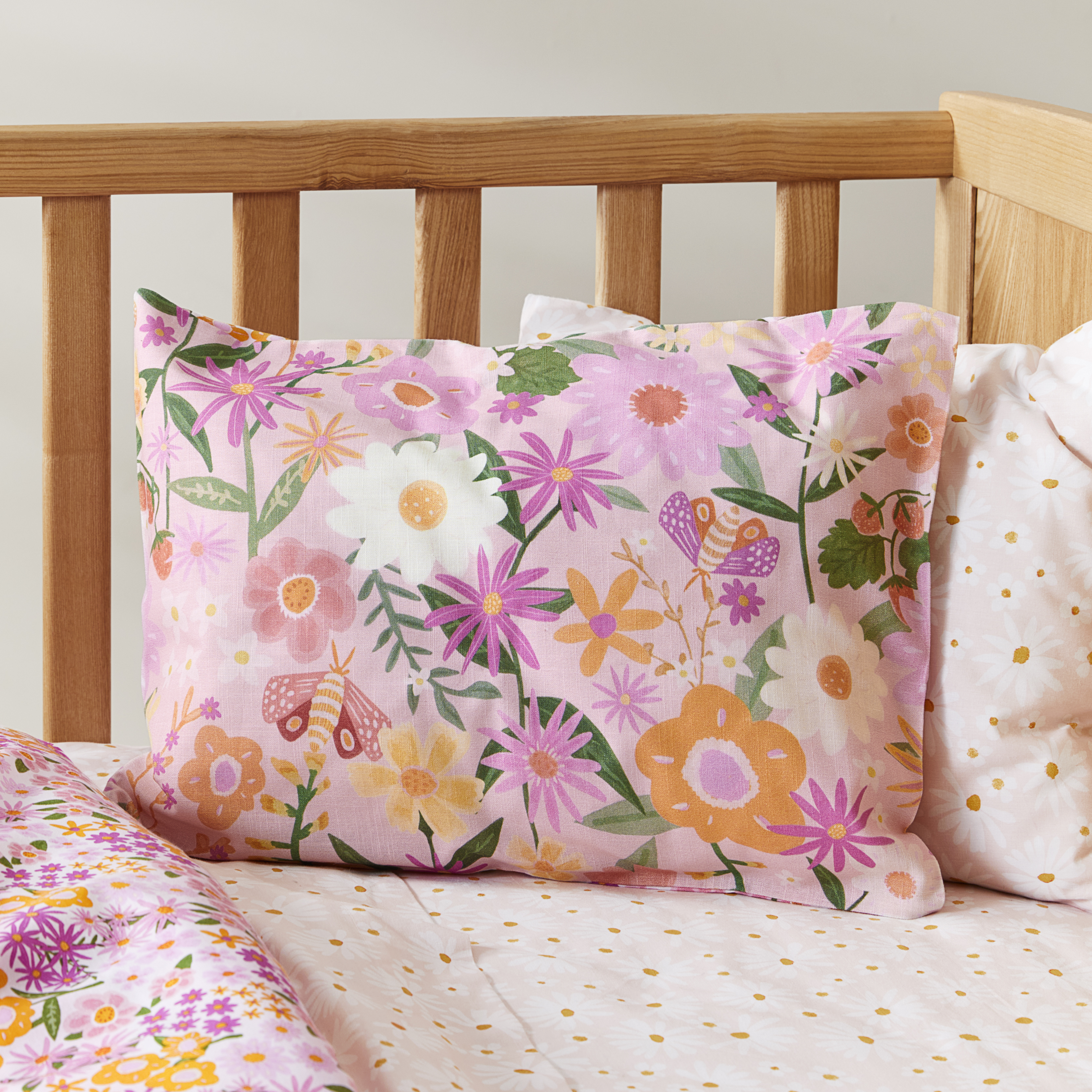 Adairs Kids Spring Garden Multi Cot Quilt Cover Set Adairs