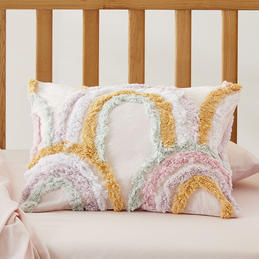 Adairs Kids Rosie Rainbow Tufted Cot Quilt Cover Set Adairs