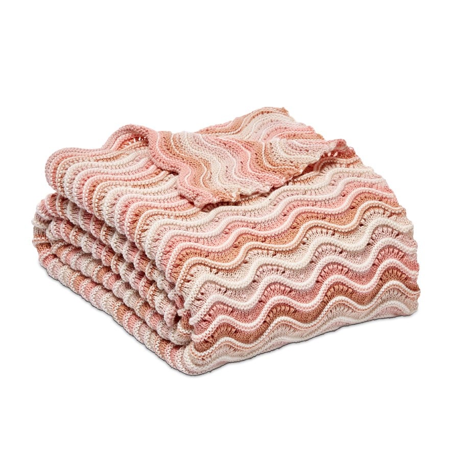 Adairs Baby Organic Cotton Desert Sunrise Ripple Baby Blanket Adairs