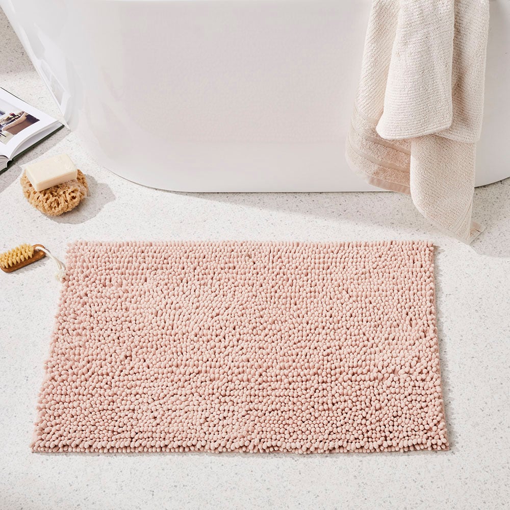 Microplush Nude Pink Bobble Bath Mat Adairs