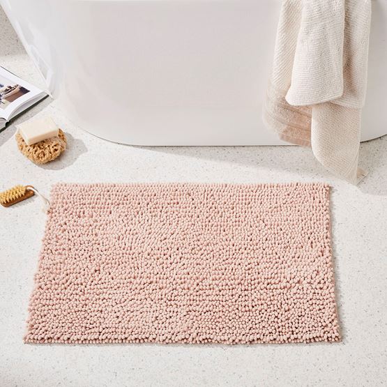 Microplush Nude Pink Bobble Bath Mat