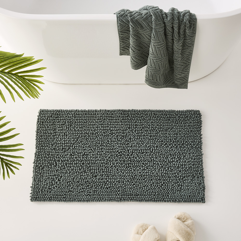 Microplush Seagrass Bobble Bath Mat Adairs
