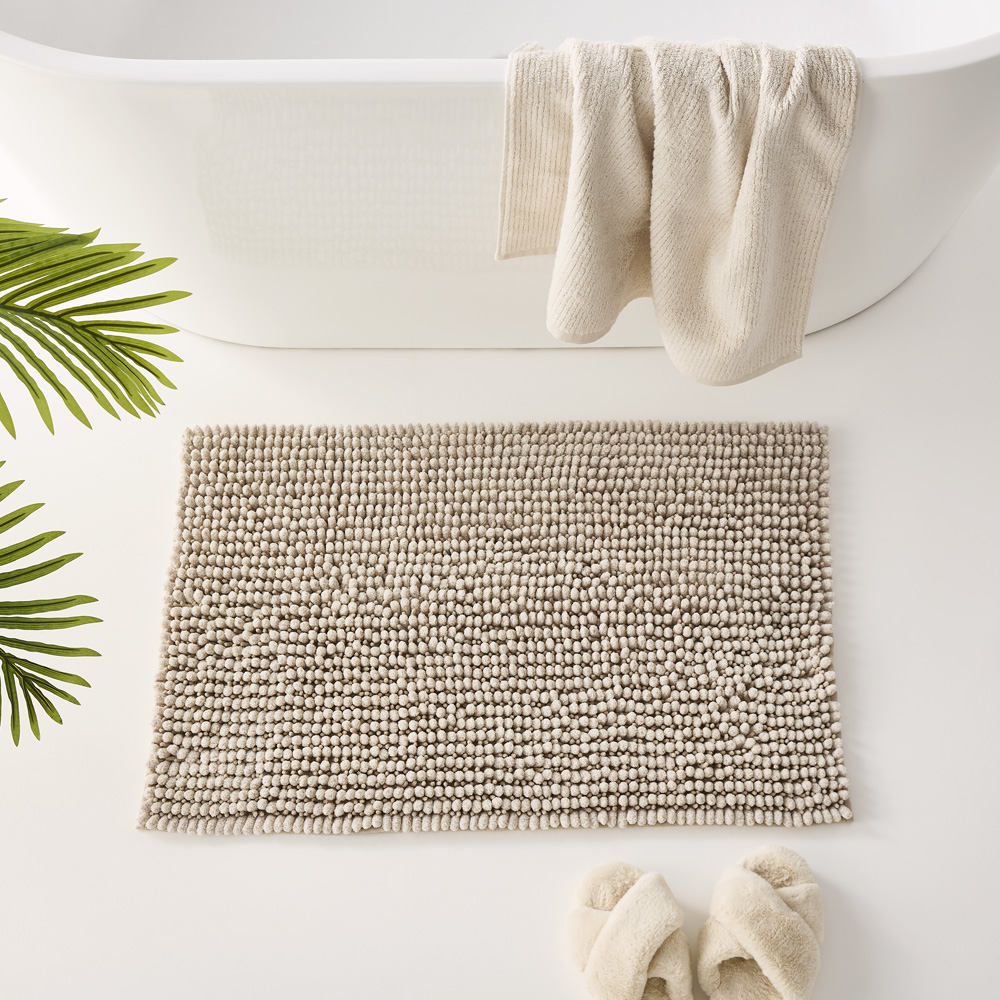 Microplush Stone Marle Bobble Bath Mat Adairs