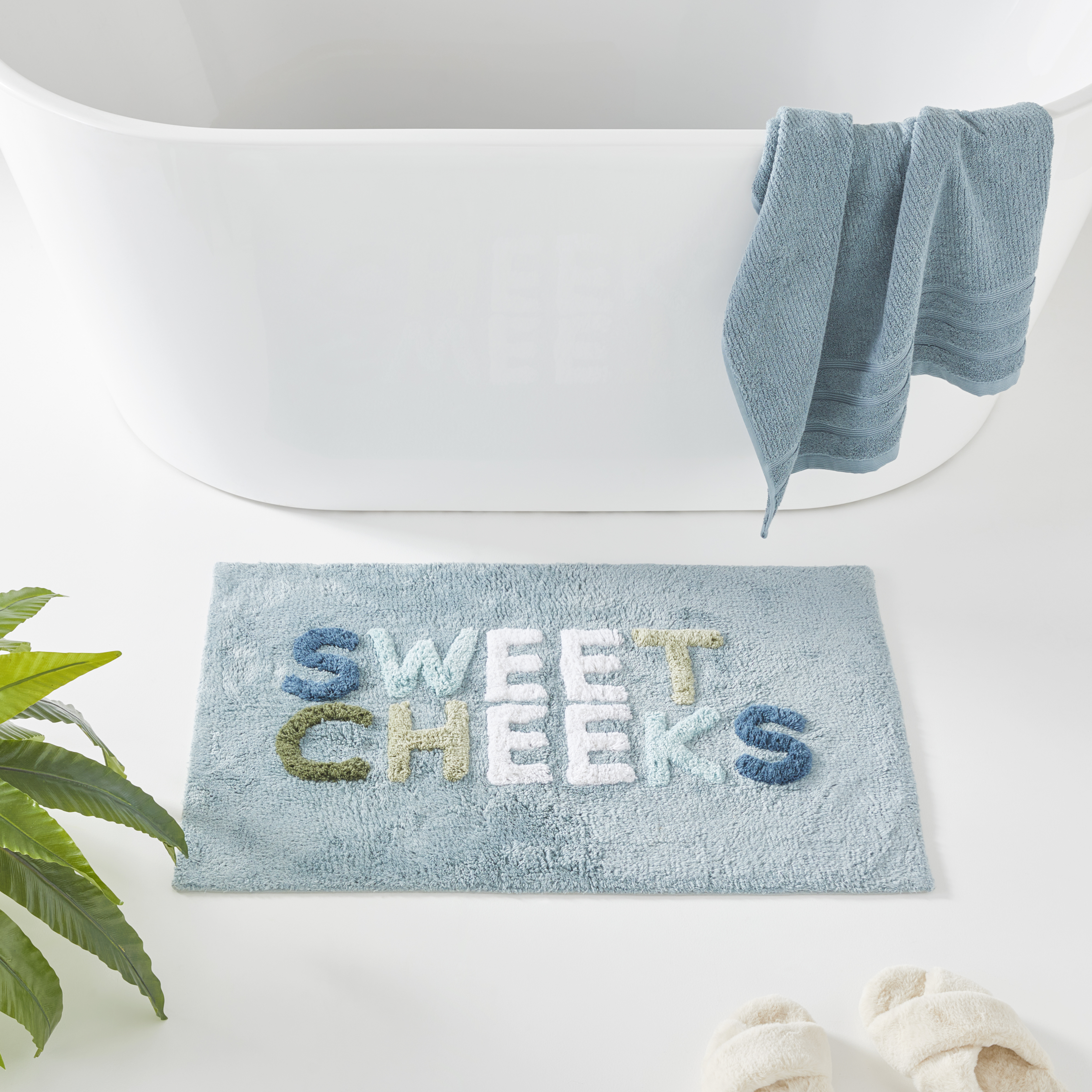 Sweet Cheeks Sea Blue Bath Mat Adairs