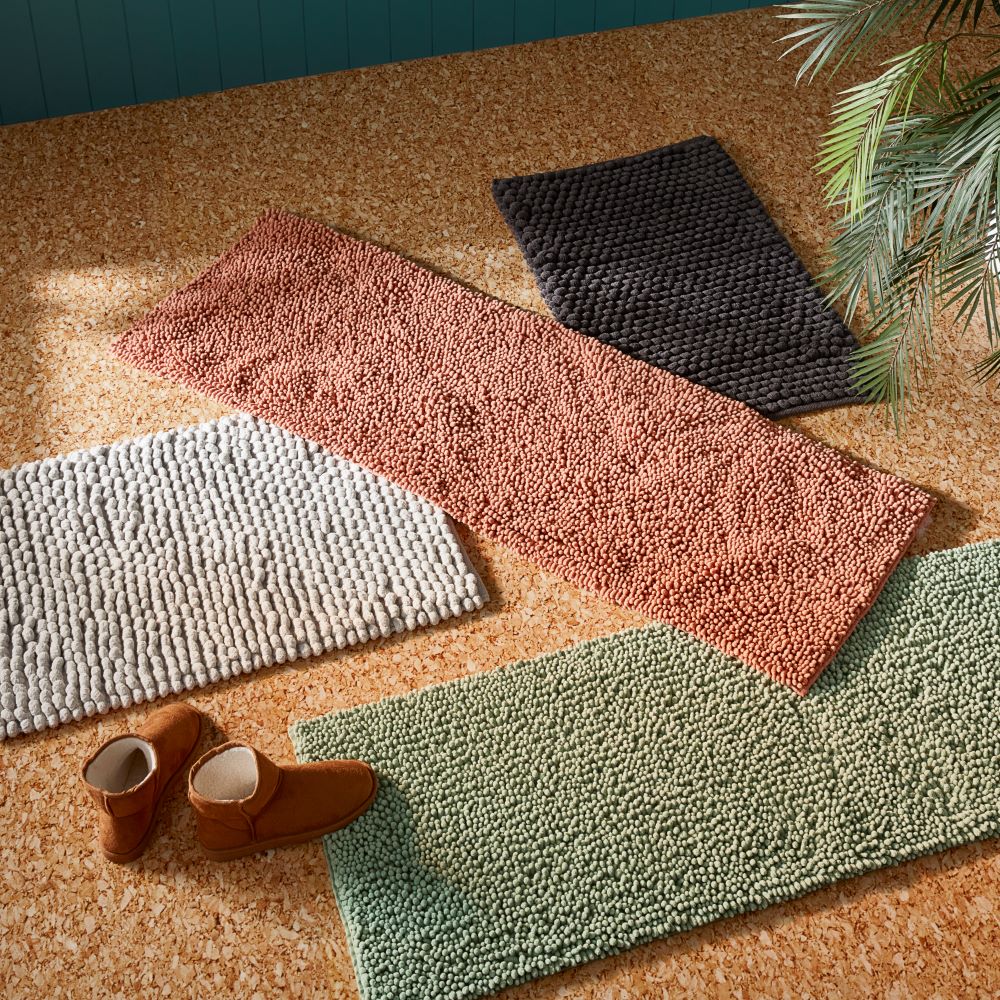 Microplush Indigo Bobble Bath Runner Adairs