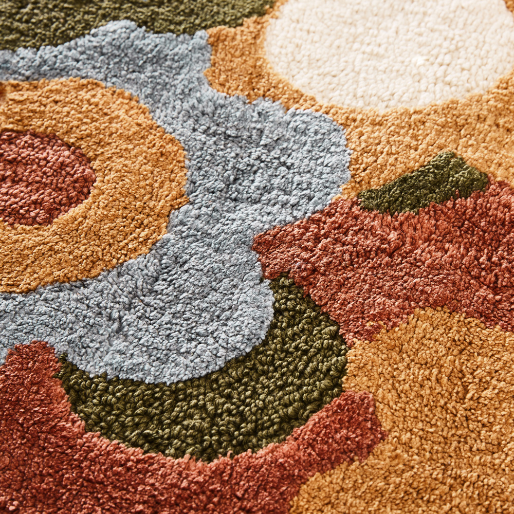 Jasmine Floral Natural Multi Bath Runner | Adairs