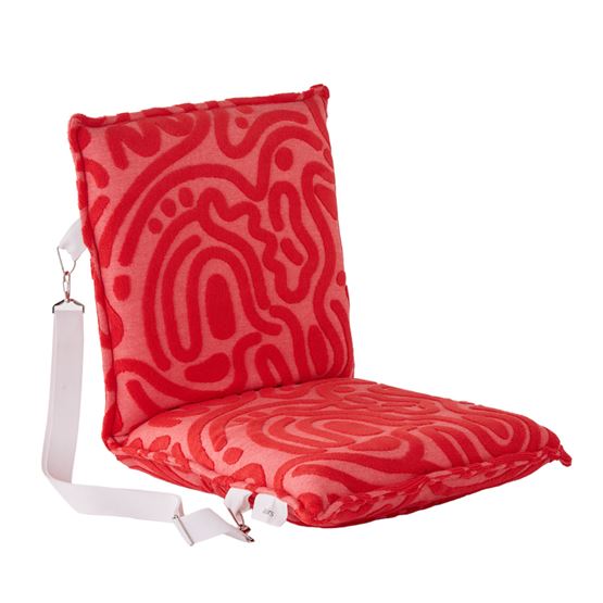 Samoa Red Beach Padded Towel Chair