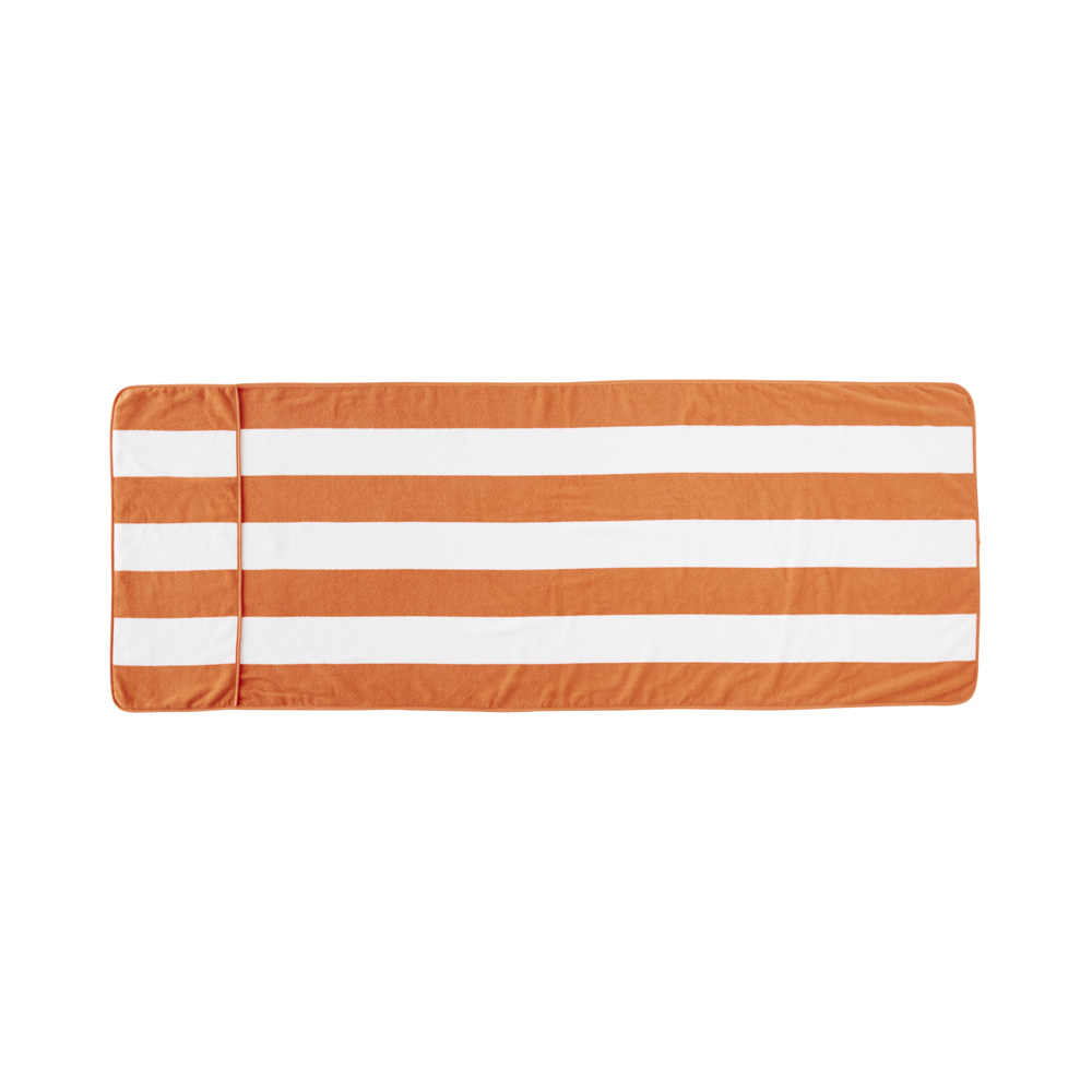 Apricot & White Beach Lounger Towel Adairs