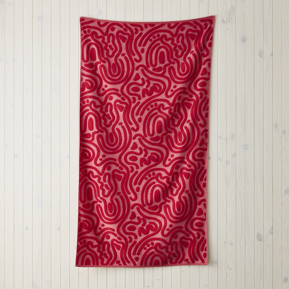Samoa Red Quick Dry Beach Towel Adairs