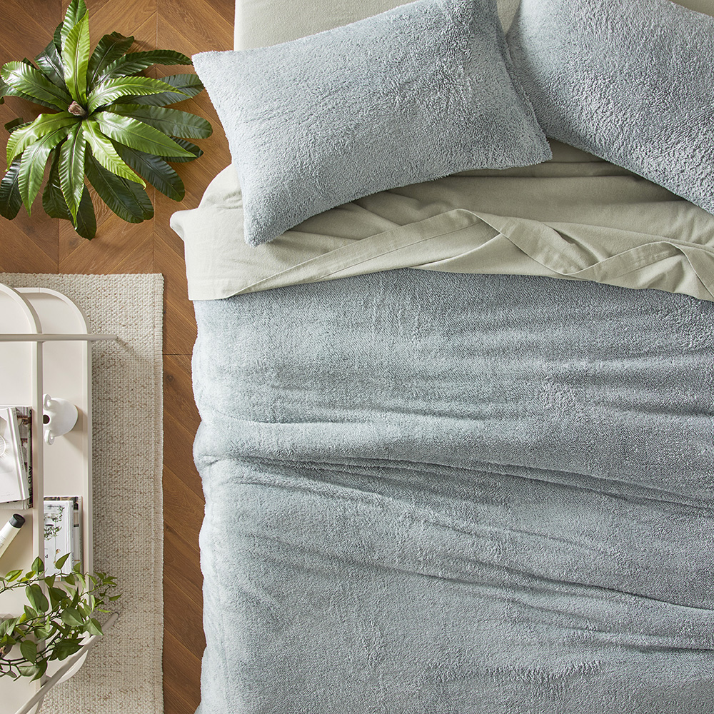 Sherpa Sage Quilt Cover Set Bedroom Adairs