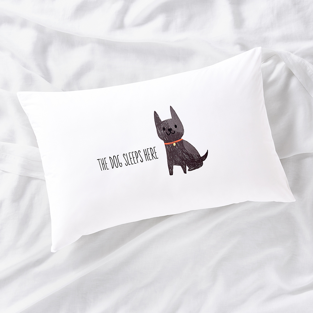 The Dog Sleeps Here Text Pillowcase Adairs