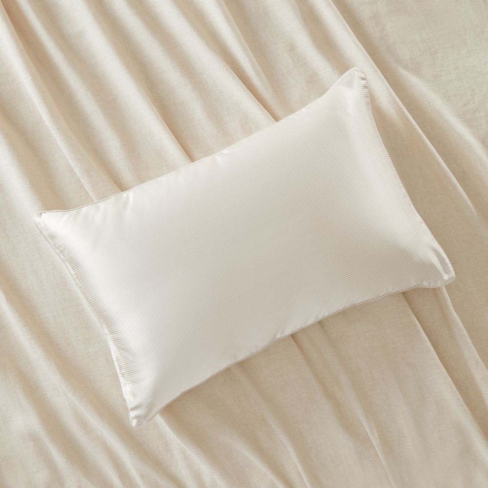 Pure Silk Natural Stripe Pillowcase Adairs