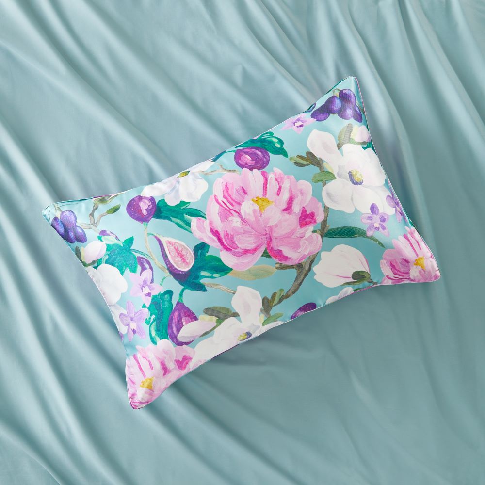 Pure Silk Picardy Floral Printed Pillowcase Adairs